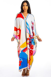 COLORFUL KIMONO MAXI DRESS