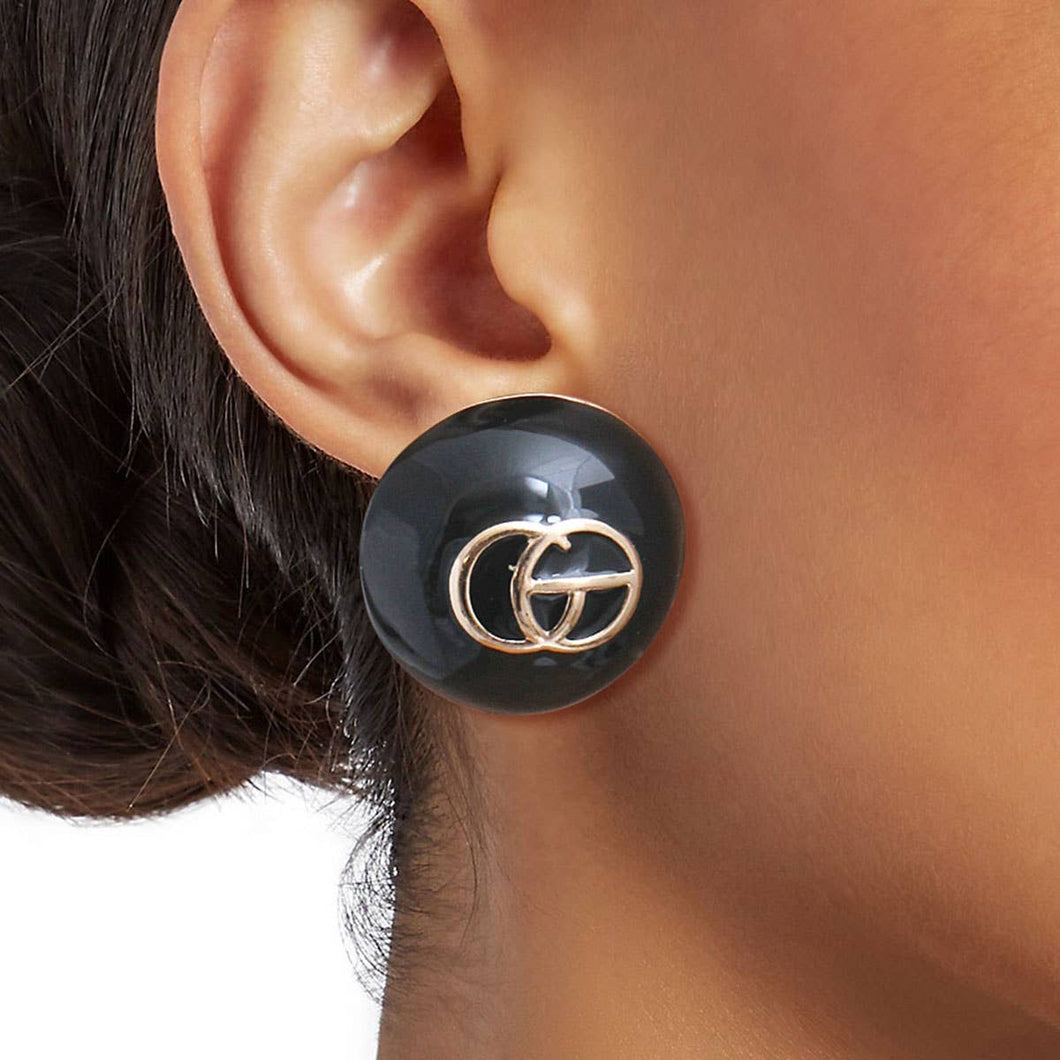 Black and Gold Dome GG Studs