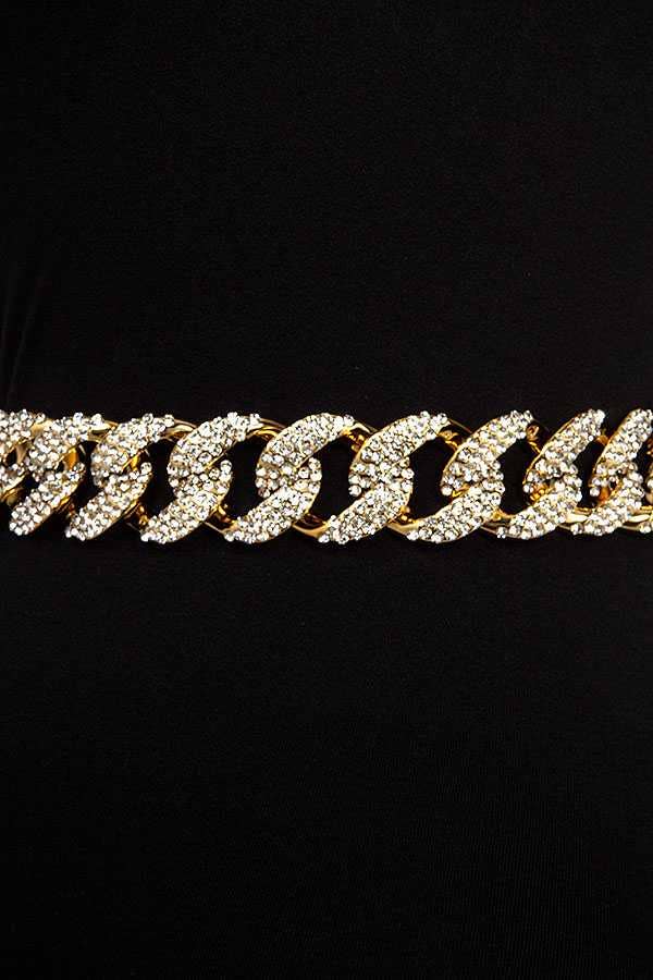 RHINESTONE CHAIN LINK BELT