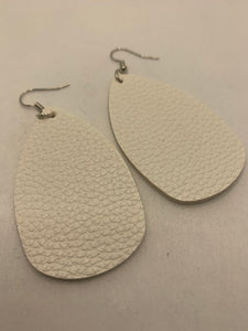 Leather Tear Drop Earring