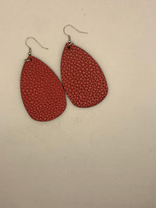 Leather Tear Drop Earring