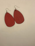 Leather Tear Drop Earring