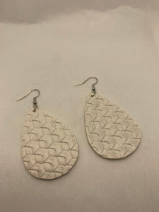 Leather Tear Drop Earring