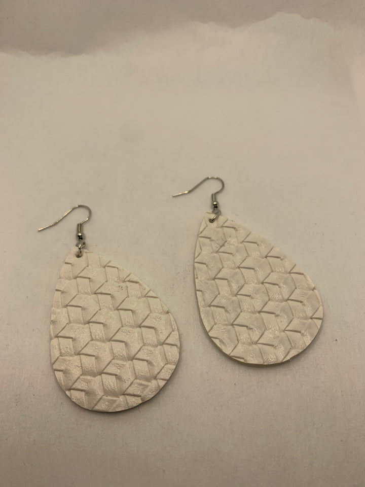 Leather Tear Drop Earring