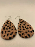 Animal Print Tear Drop Earrings