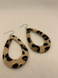 Animal Print Tear Drop Earrings