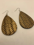 Leather Tear Drop Earring