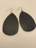 Leather Tear Drop Earring